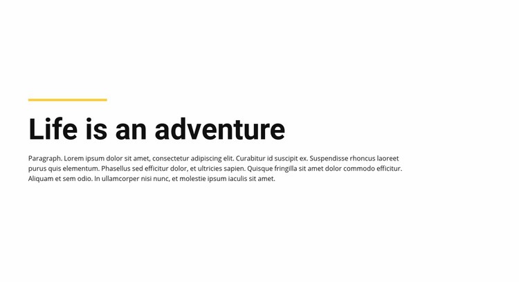 Plain Text life adventure Elementor Template Alternative