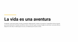 Plantilla Joomla Para Aventura De Vida En Texto Plano