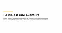 Modèle Joomla Pour Aventure De La Vie En Texte Brut