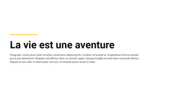 Aventure De La Vie En Texte Brut : Modèle De Site Web Simple