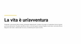 Avventura Di Vita In Testo Normale - Mockup Del Sito Web Facile Da Usare