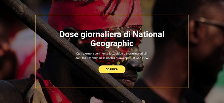 National Geographic Mockup del sito web