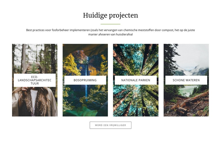 Huidige projecten CSS-sjabloon