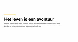 Joomla-Sjabloon Voor Levensavontuur In Platte Tekst