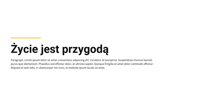 Przygoda życia przez zwykły tekst Szablony do tworzenia witryn internetowych