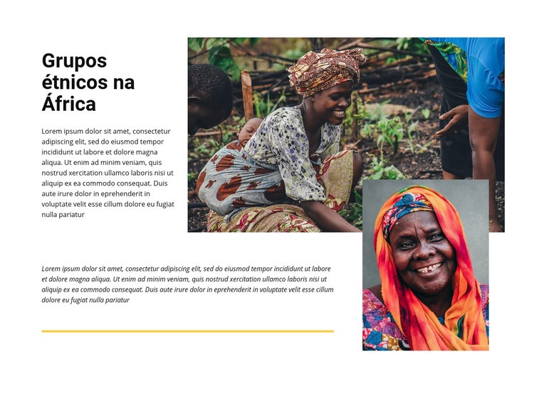 Grupos étnicos áfrica Design do site