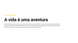 Página Da Web Para Aventura De Vida Em Texto Simples