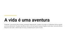 HTML5 Responsivo Para Aventura De Vida Em Texto Simples