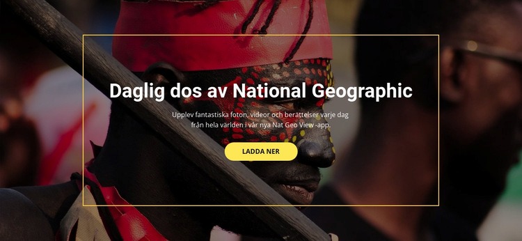 Nationella geografiska Webbplats mall