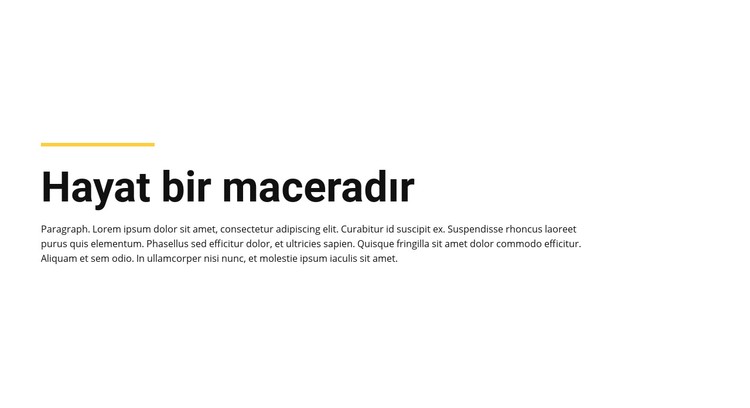 Düz Metin yaşam macerası CSS Şablonu