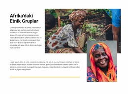 Etnik Gruplar Afrika - Özelleştirilebilir Profesyonel Tek Sayfalık Şablon