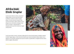 Etnik Gruplar Afrika - Modern Web Sitesi Modeli