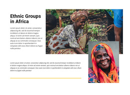 Ethnic Groups Africa - Drag & Drop Web Page Design