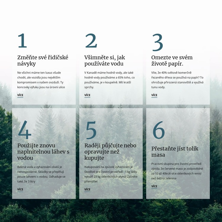6 dobrých zelených návyků Webový design