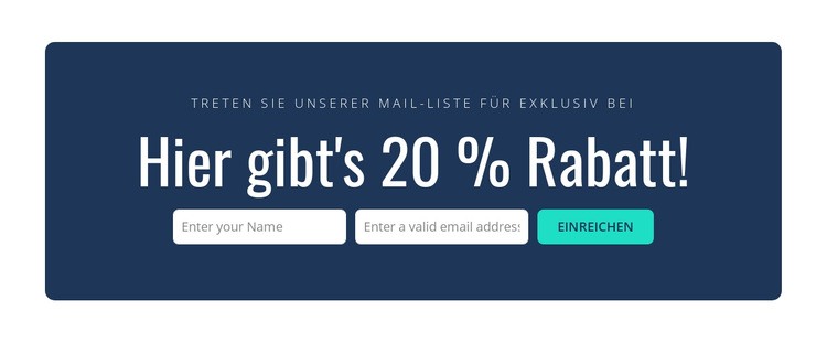 Hier gibt es 20% Rabatt Vorlage