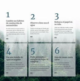 6 Buenos Hábitos Verdes - Design HTML Page Online