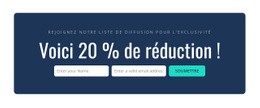 Voici 20% De Réduction - Maquette Web