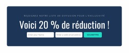 Voici 20% De Réduction – Modèle De Site Web Gratuit