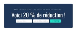 Voici 20% De Réduction Site Web Gratuit