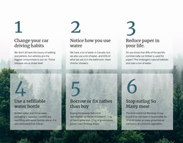 6 Good Green Habits - Multi-Purpose Homepage Design