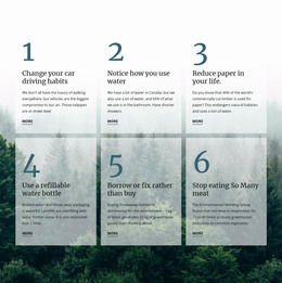 6 Good Green Habits - HTML Website Layout