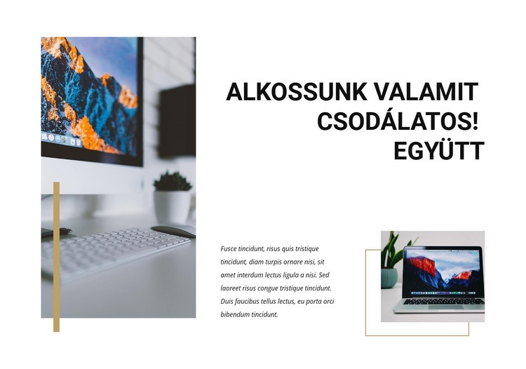 Teremtsünk csodálatosat HTML Sablon