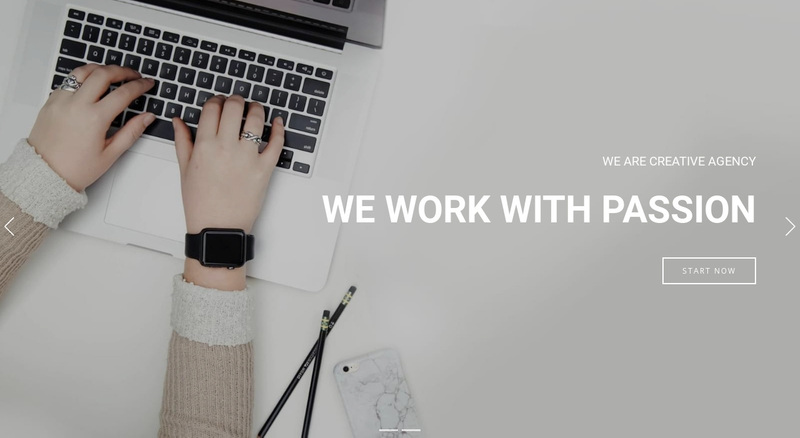 work with passion  Squarespace Template Alternative