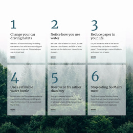 6 Good Green Habits - Landing Page