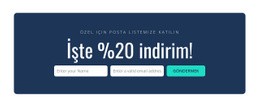 İşte %20 Indirim - Profesyonel Web Sitesi Tasarımı