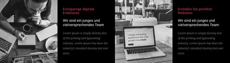 Wir sind ein junges und vielversprechendes Team HTML5-Vorlage