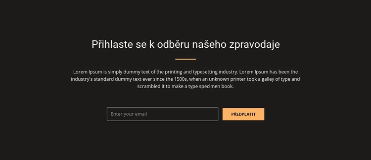 Přihlaste se k odběru hned teď a získejte 20% slevu Šablona webové stránky