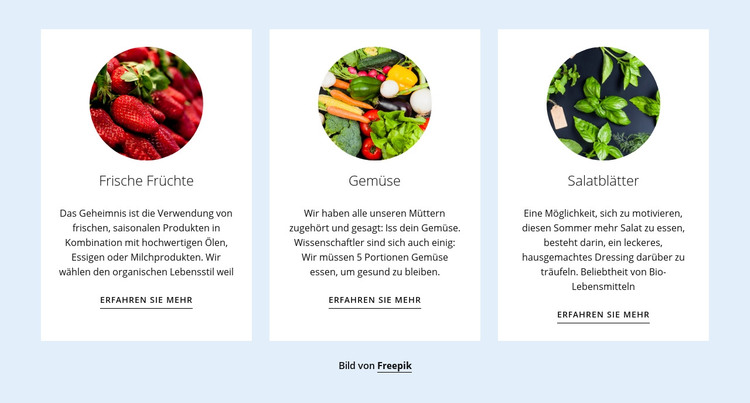 Neue landwirtschaftliche Produkte HTML-Vorlage