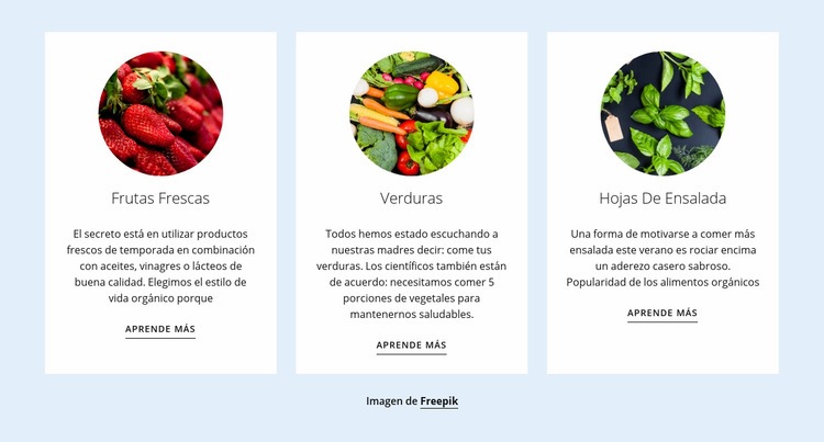 Nuevos productos agrícolas Creador de sitios web HTML