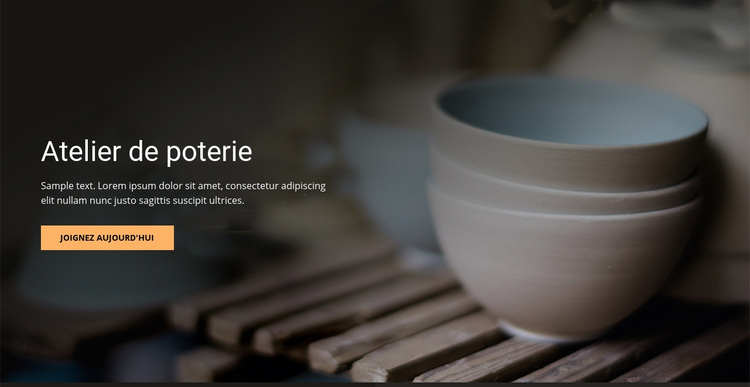 Atelier de poterie d'art Thème WordPress