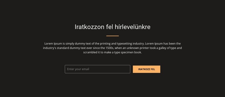 Iratkozzon fel most és 20% kedvezményt kap Weboldal sablon