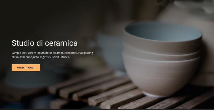 Studio di ceramica artistica Mockup del sito web
