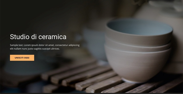 Studio di ceramica artistica Pagina di destinazione