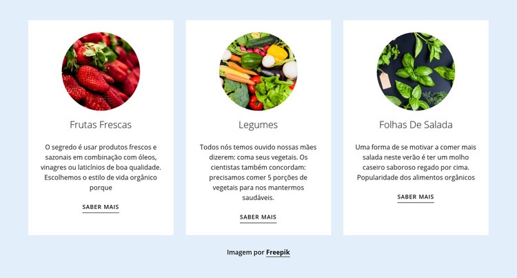 Novos produtos agrícolas Construtor de sites HTML