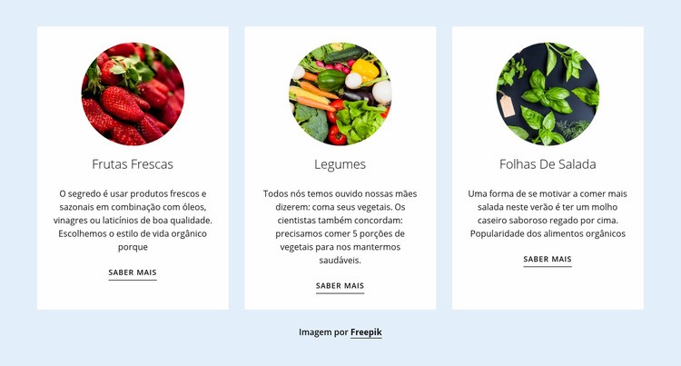 Novos produtos agrícolas Modelo HTML5