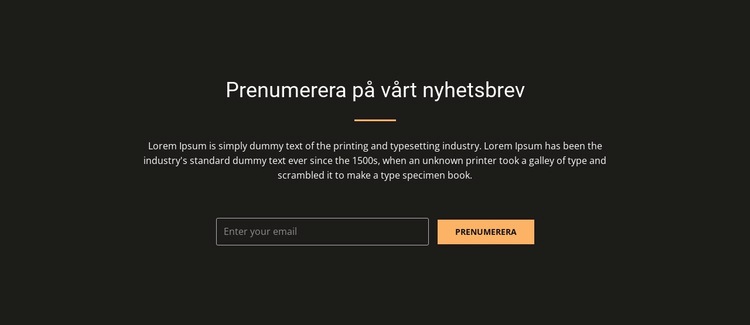 Prenumerera nu och få 20% rabatt Hemsidedesign