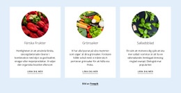 Webbplatslayout För Nya Jordbruksprodukter