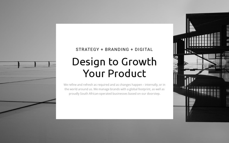Design to growth product CSS Template