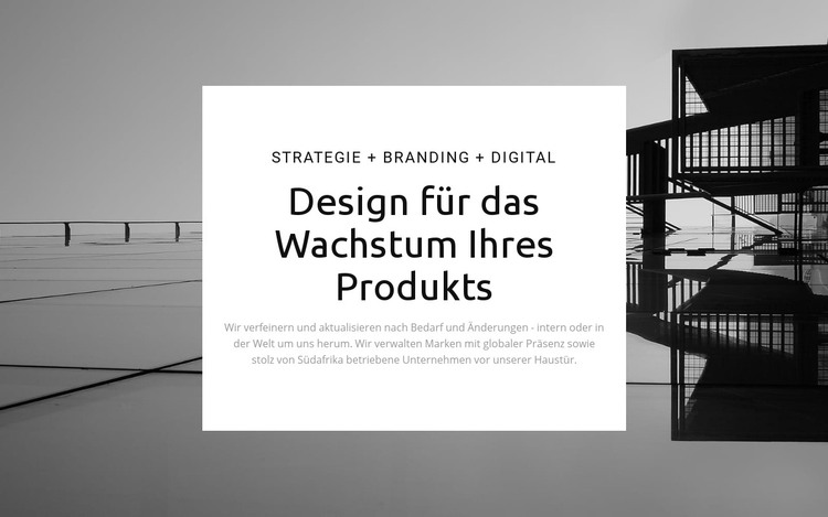 Design zum Wachstumsprodukt HTML-Vorlage