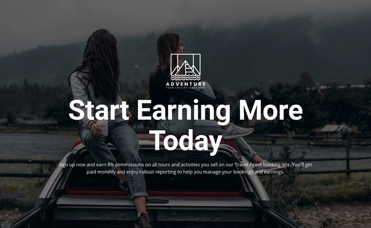 Start earning today Elementor Template Alternative