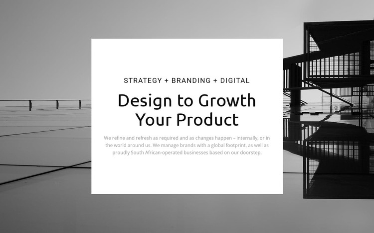 Design to growth product HTML Template