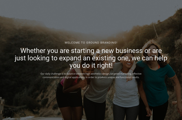 Starting a new business HTML5 Template