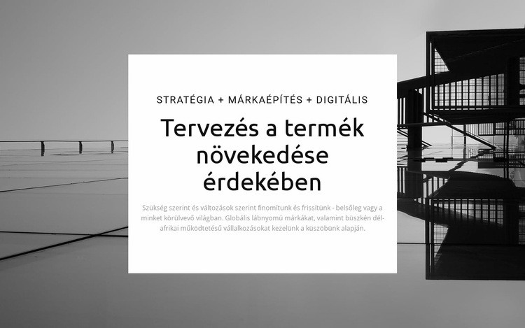 Tervezés a növekedési termékhez CSS sablon