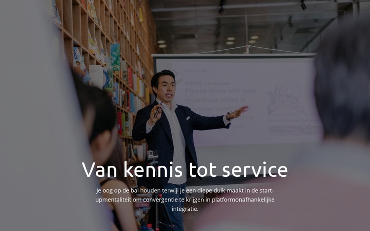 Van kennis tot service Website mockup