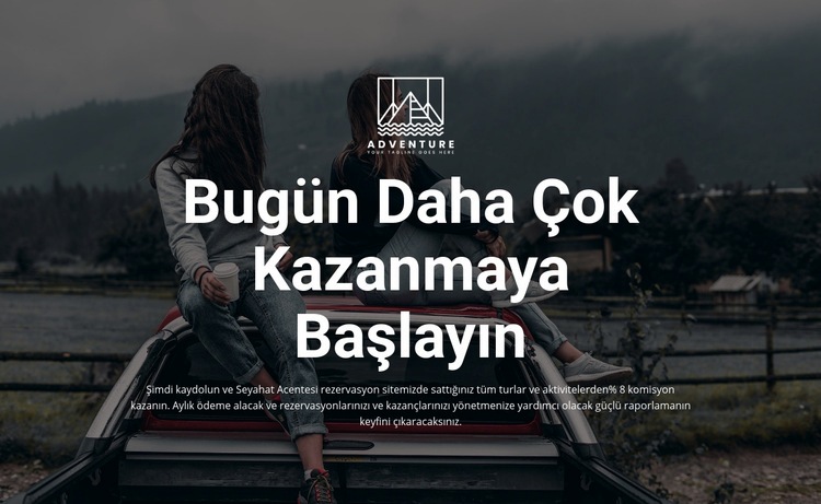 Bugün kazanmaya başlayın Açılış sayfası