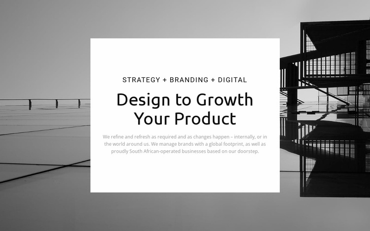 Design to growth product Website Builder Templates